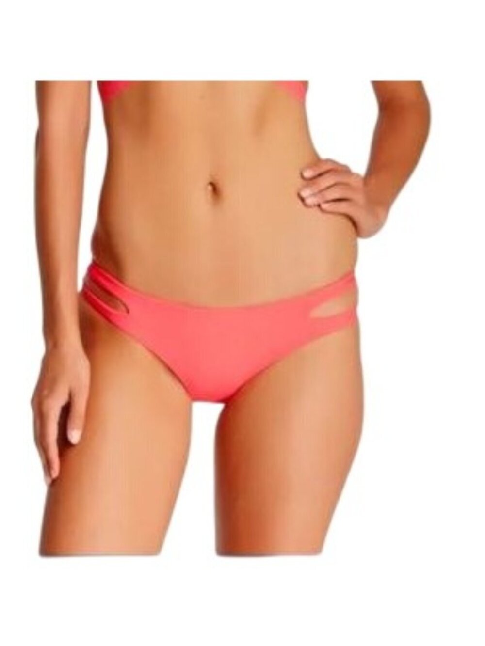Red Carter Splice and Dice Coral Python Reversible Bikini Bottom